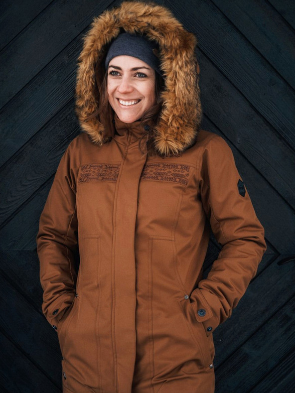 Kilpi Kilpi PERU-W ženski smeđi zimski kaput