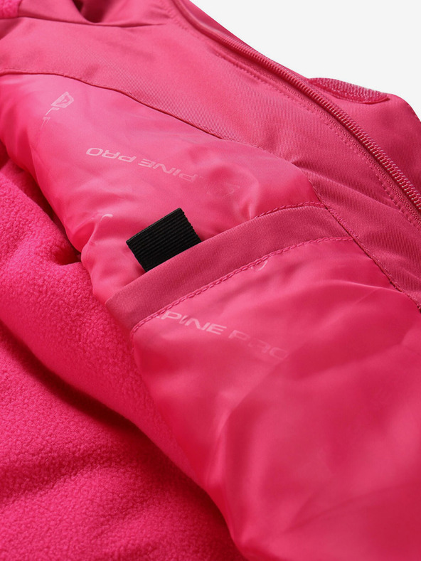 ALPINE PRO Tamno ružičasta skijaška jakna za djevojčice s membranom PTX ALPINE PRO Zaribo
