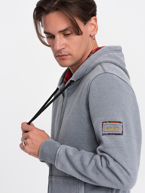 Ombre Clothing Sivi muški sweatshirt Ombre Clothing