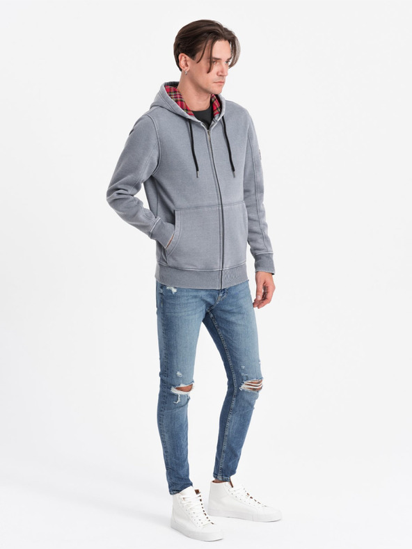 Ombre Clothing Sivi muški sweatshirt Ombre Clothing