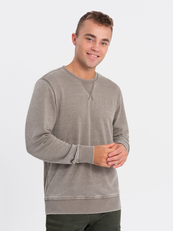 Ombre Clothing Bež muški sweatshirt Ombre Clothing