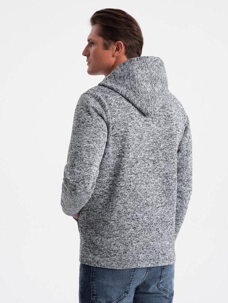 Ombre Clothing Ombre Clothing muška siva tigrasta majica s kapuljačom