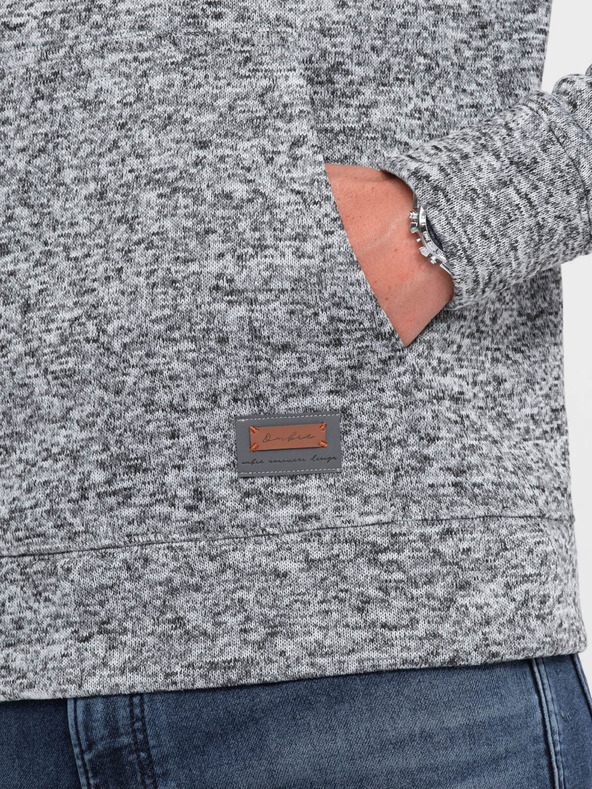 Ombre Clothing Ombre Clothing muška siva tigrasta majica s kapuljačom