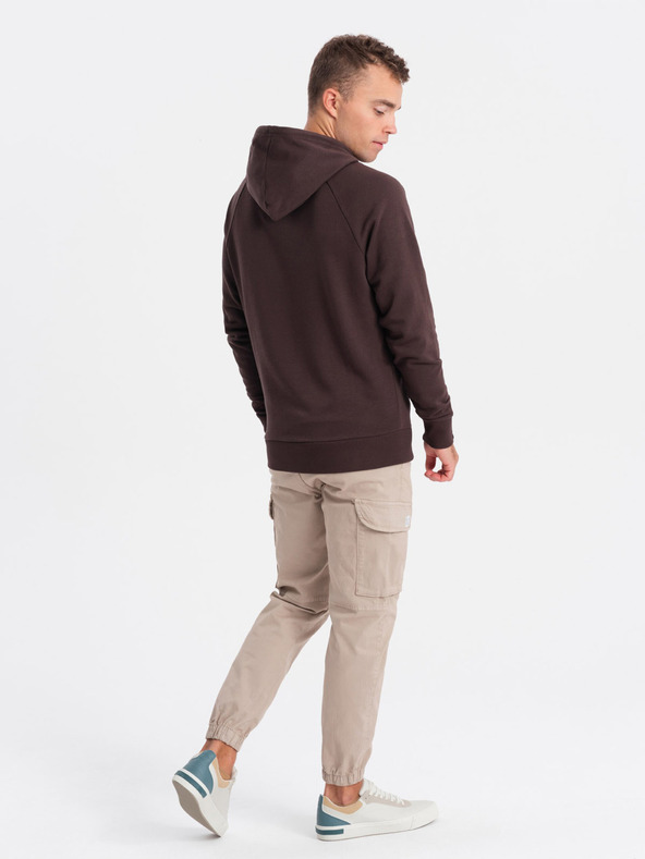 Ombre Clothing Tamno smeđa muška majica s printom Ombre Clothing