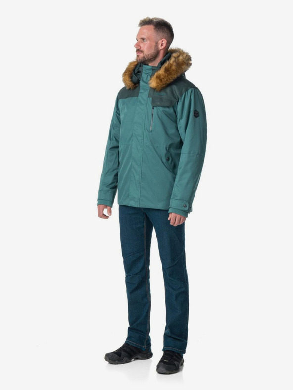 Kilpi Crna muška zimska jakna s umjetnim krznom Kilpi ALPHA