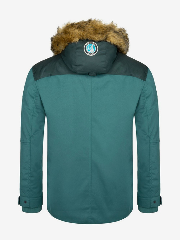 Kilpi Zimska muška jakna petrolejka sa umjetnim krznom Kilpi ALPHA