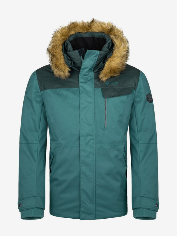 Kilpi Zimska muška jakna petrolejka sa umjetnim krznom Kilpi ALPHA