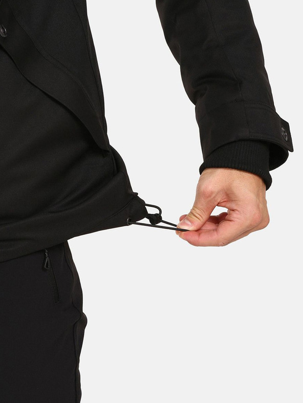 Kilpi Crna muška zimska jakna s umjetnim krznom Kilpi ALPHA