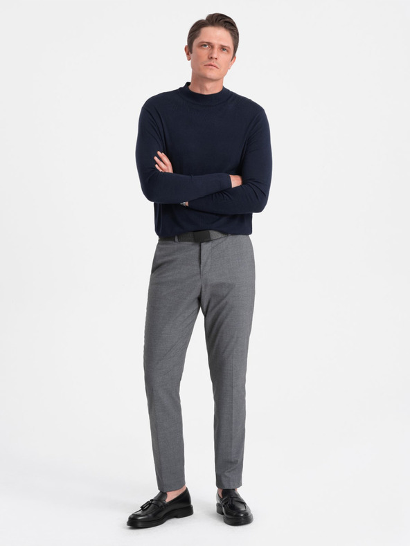 Ombre Clothing Tamnoplavi muški osnovni džemper s podignutim ovratnikom Ombre Clothing