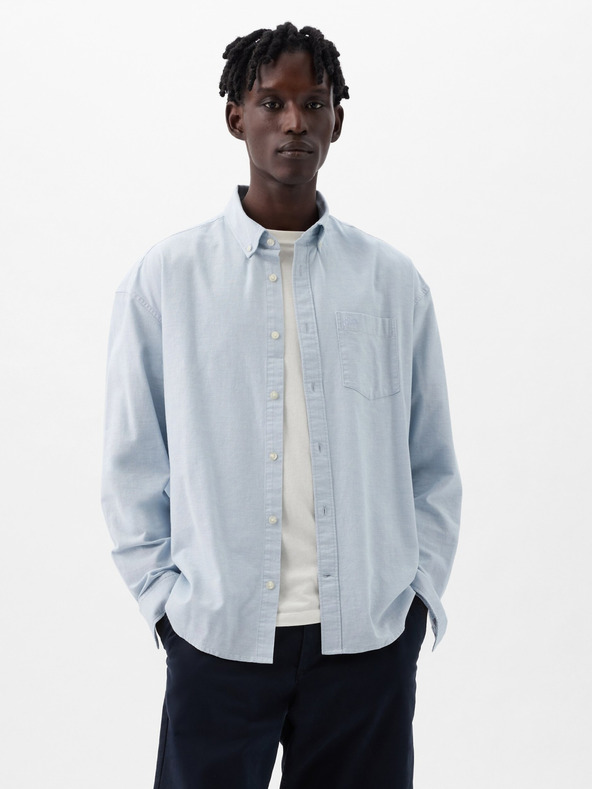 GAP Oversize oxford košulja s logom GAP