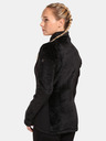 Kilpi Crna ženska majica s kapuljačom od flisa s patentnim zatvaračem Kilpi SKATHI