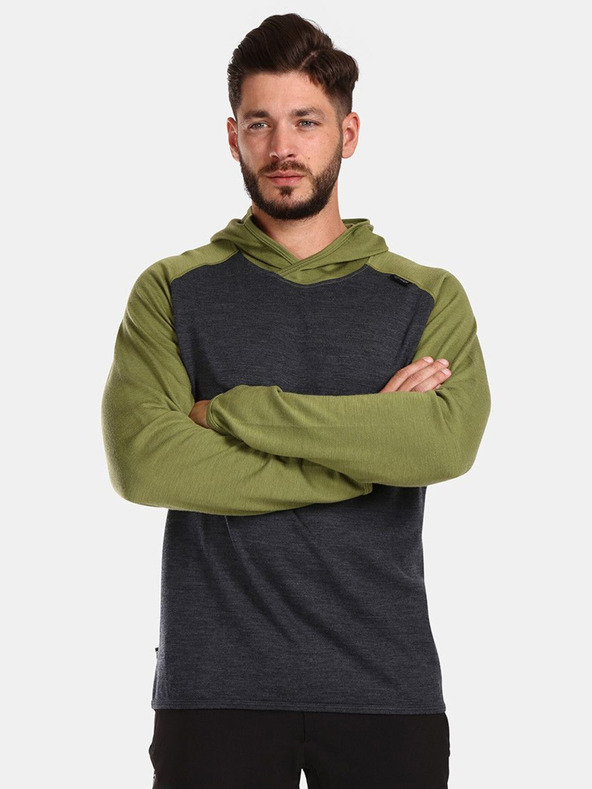 Kilpi Zeleno-sivi muški pulover od Merino vune Kilpi MOSEO-M