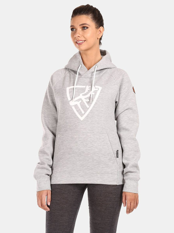 Kilpi Svijetlo sivi ženski pamučni sweatshirt Kilpi FJELA-W