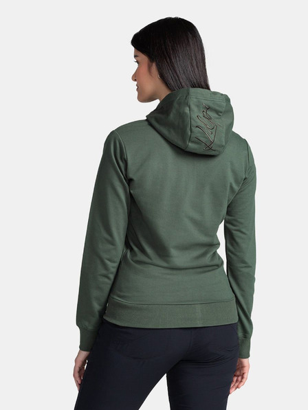 Kilpi Tamnozeleni ženski pamučni sweatshirt Kilpi TARALI-W