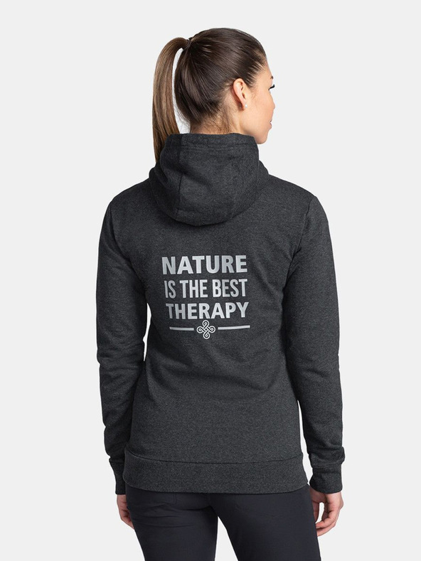 Kilpi Crna ženska majica s printom na leđima Kilpi BERY-W