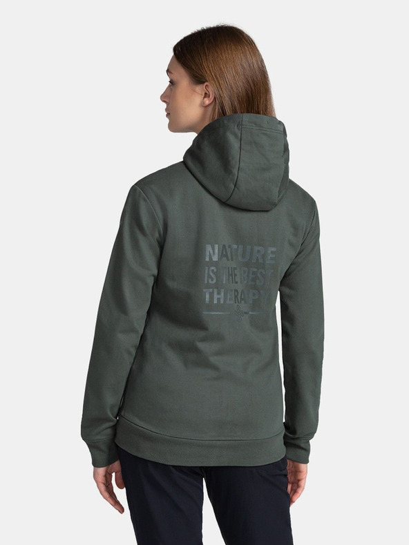 Kilpi Tamnozeleni ženski sweatshirt Kilpi BERY-W