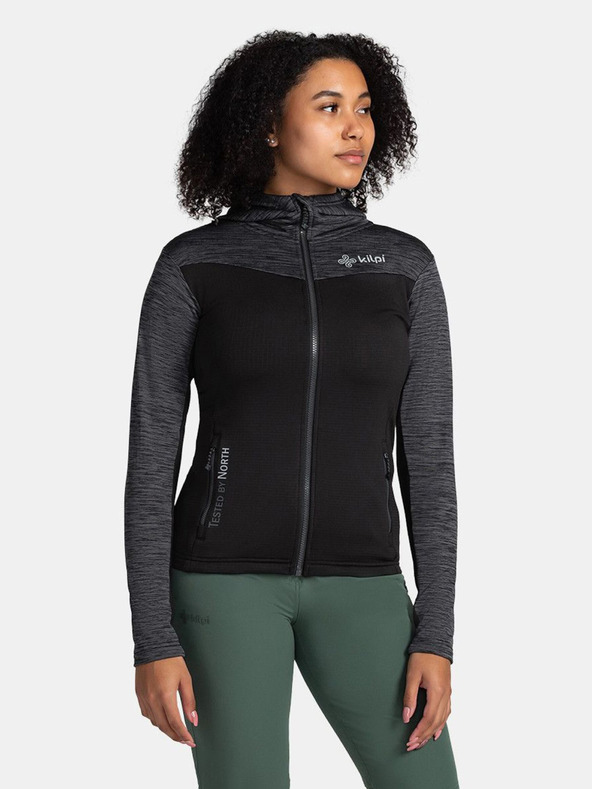 Kilpi Crna ženska sportska majica s kapuljačom Kilpi SEVELEN-W