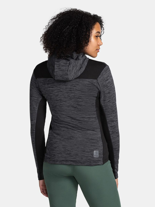 Kilpi Crna ženska sportska majica s kapuljačom Kilpi SEVELEN-W