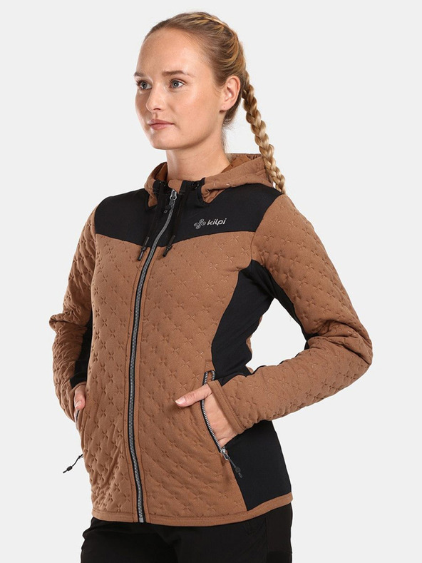 Kilpi Crno-smeđi ženski sweatshirt Kilpi NEVIA-W