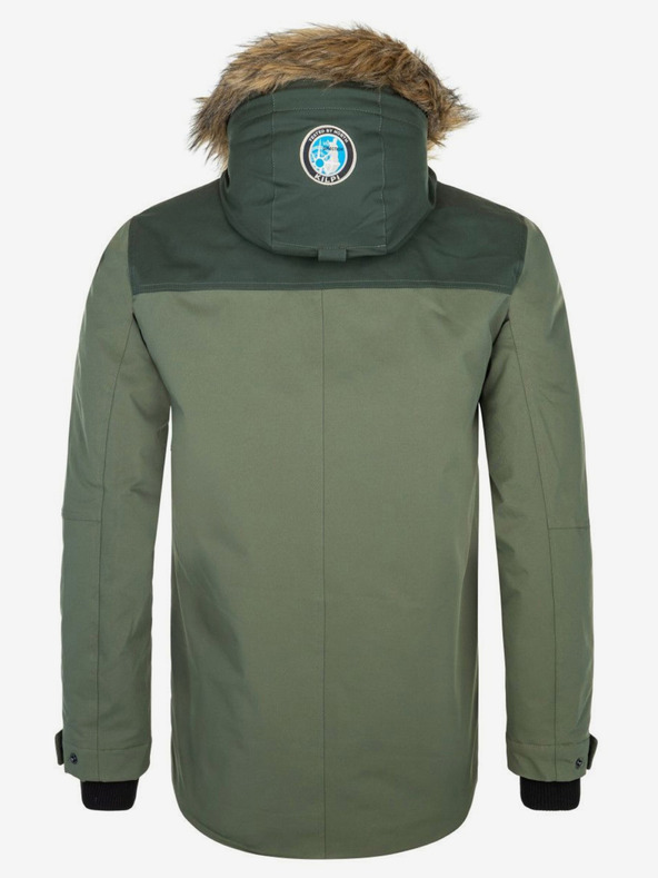 Kilpi Zelena muška zimska jakna s umjetnim krznom Kilpi ALPHA