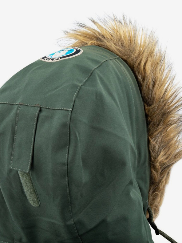 Kilpi Zelena muška zimska jakna s umjetnim krznom Kilpi ALPHA