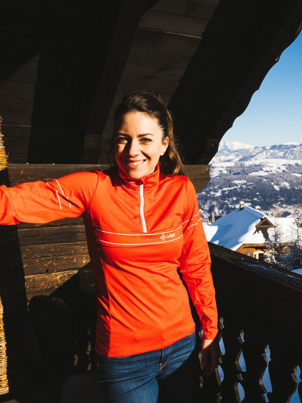 Kilpi Crvena ženska sportska majica s dolčevitom KILPI LEEMA