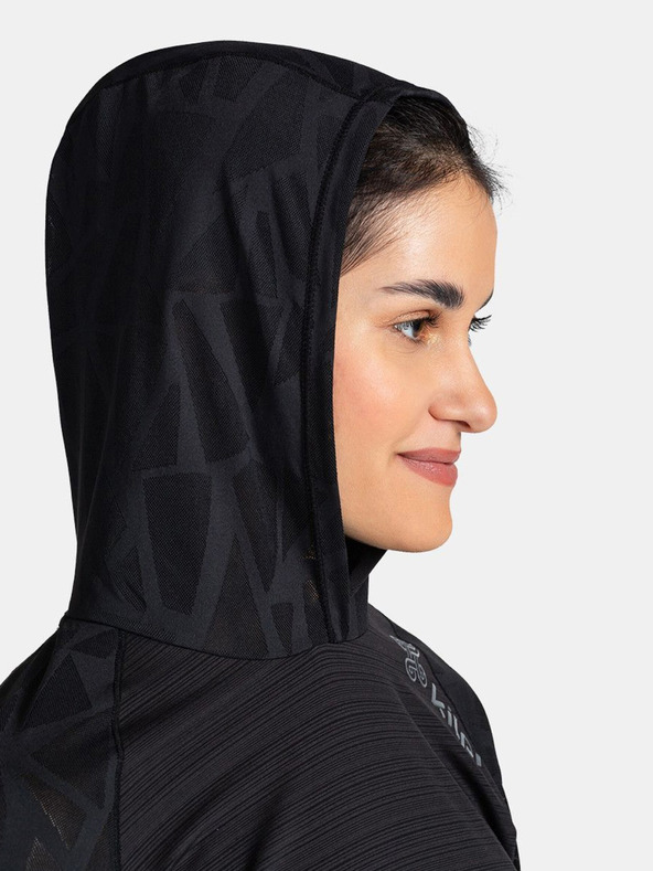 Kilpi Crna Kilpi AILEEN ženska sportska majica s kapuljačom