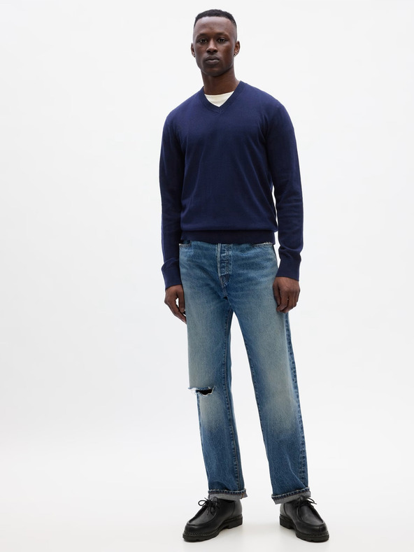 GAP Pleteni pulover s V-izrezom GAP