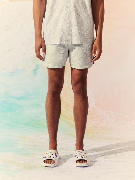 Celio Bijeli muški Celio One Piece kupaći kostim s uzorkom