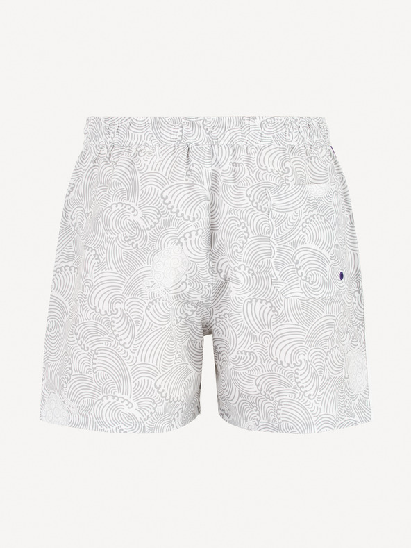 Celio Bijeli muški Celio One Piece kupaći kostim s uzorkom