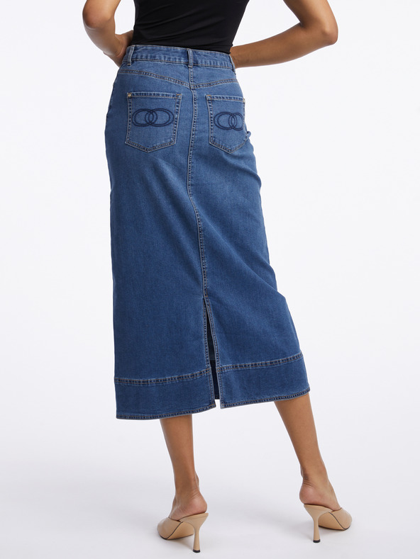 Orsay Tamno plava ženska traper maxi suknja ORSAY