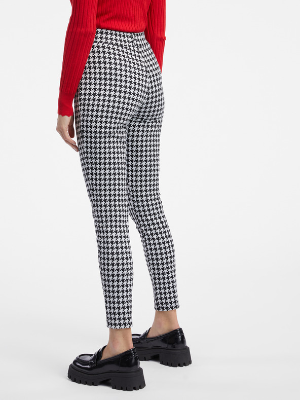 Orsay Bijelo-crne ženske hlače s uzorkom ORSAY