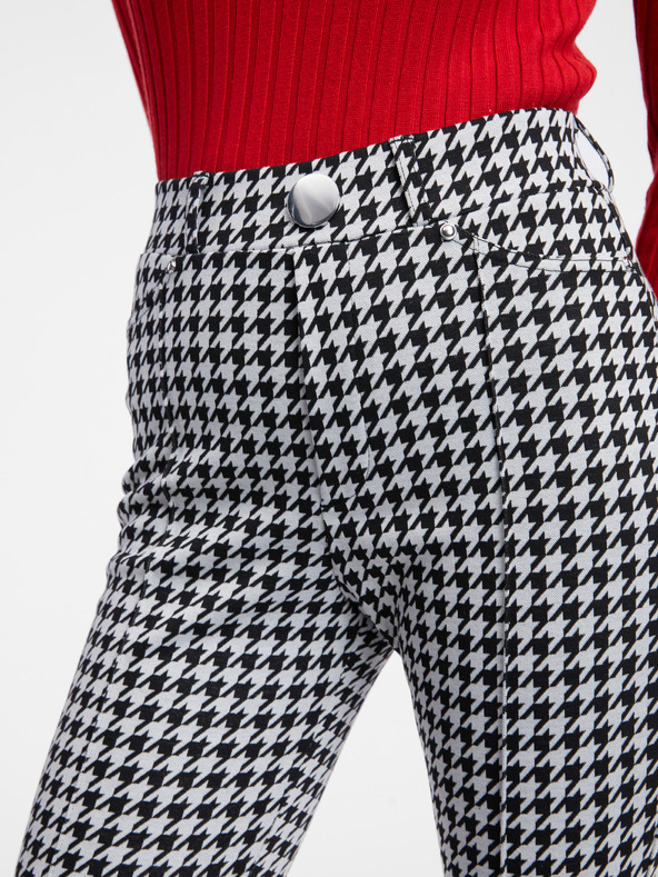 Orsay Bijelo-crne ženske hlače s uzorkom ORSAY