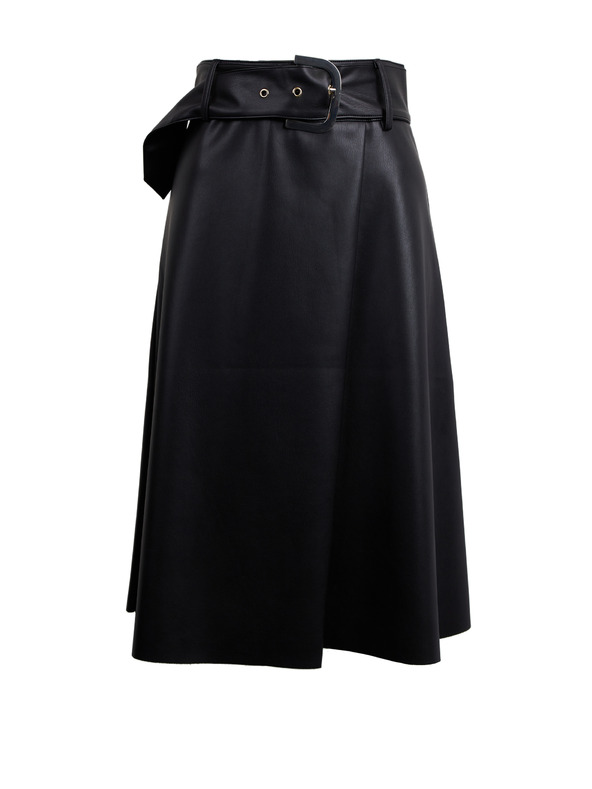 Orsay Crna ženska suknja od umjetne kože ORSAY