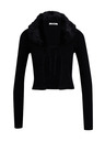 Orsay Crni ženski kardigan s umjetnim krznom ORSAY