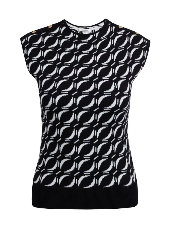 Orsay Bijelo-crni ženski gornji dio džempera s uzorkom ORSAY