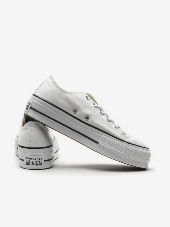 Converse Bijele Converse Chuck Taylor All Star platnene tenisice s platformom