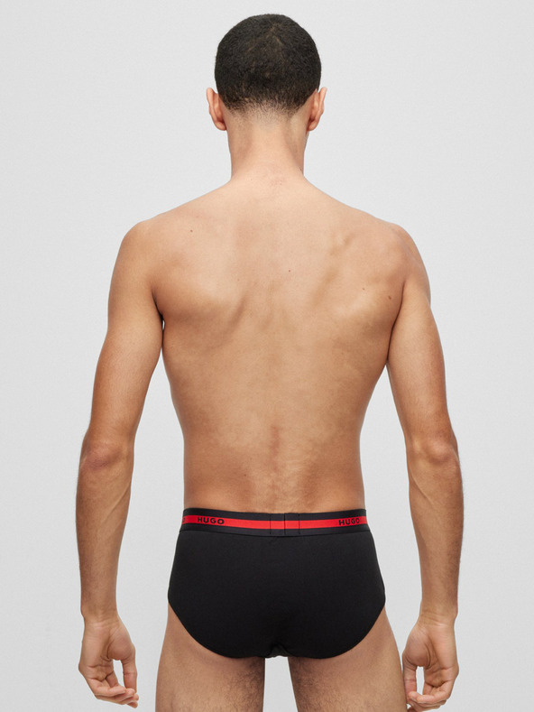 HUGO Set od tri muške gaćice u crnoj, crvenoj i bijeloj boji HUGO