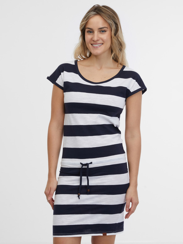 Sam 73 Bijelo-plava ženska haljina na pruge SAM 73 Reyna