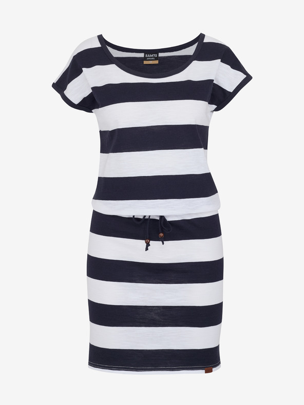Sam 73 Bijelo-plava ženska haljina na pruge SAM 73 Reyna