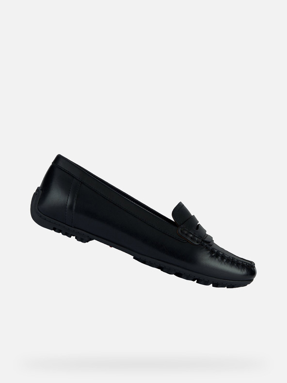 Geox Crne ženske mokasine Geox Kosmopolis + grip