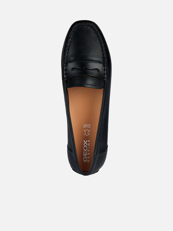 Geox Crne ženske mokasine Geox Kosmopolis + grip