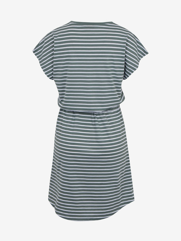 Sam 73 Bijelo-zelena ženska haljina na pruge s vezama SAM73 Sagitta