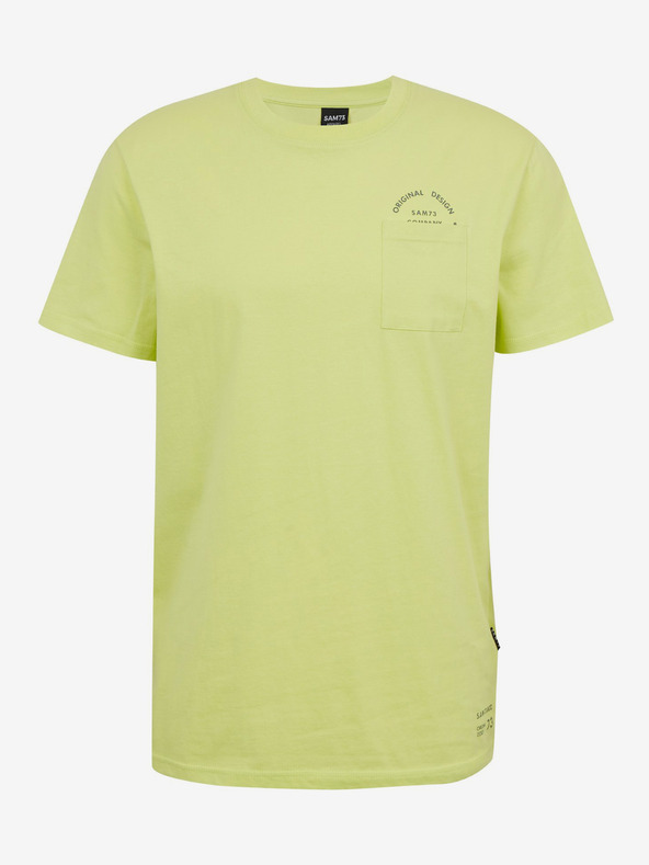 Sam 73 Žuta muška pamučna majica s džepom SAM73 Fenaklid