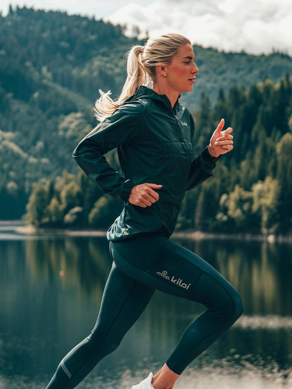 Kilpi Ženska ultralagana jakna za trčanje Kilpi ANORI-W Tamno zelena