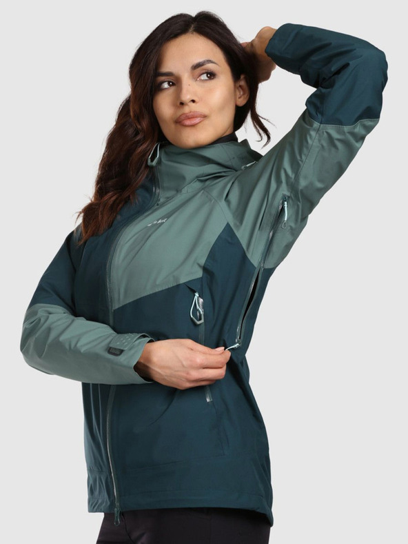 Kilpi Ženska hardshell vodootporna jakna Kilpi MAMBA-W tamno zelena