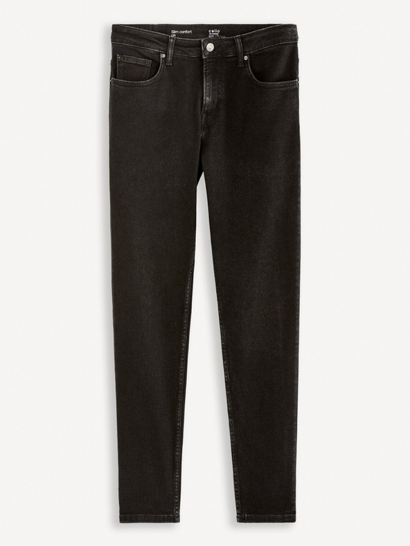 Celio Crne muške slim fit traperice Celio C25 Fofine
