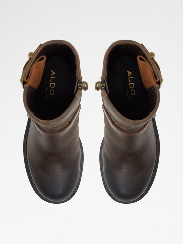 Aldo ALDO Palomina ženske tamno smeđe kožne gležnjače