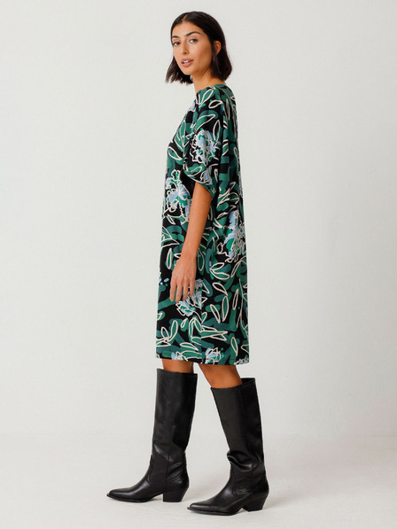 SKFK Zelena ženska cvjetna haljina SKFK Vestido Geaxi
