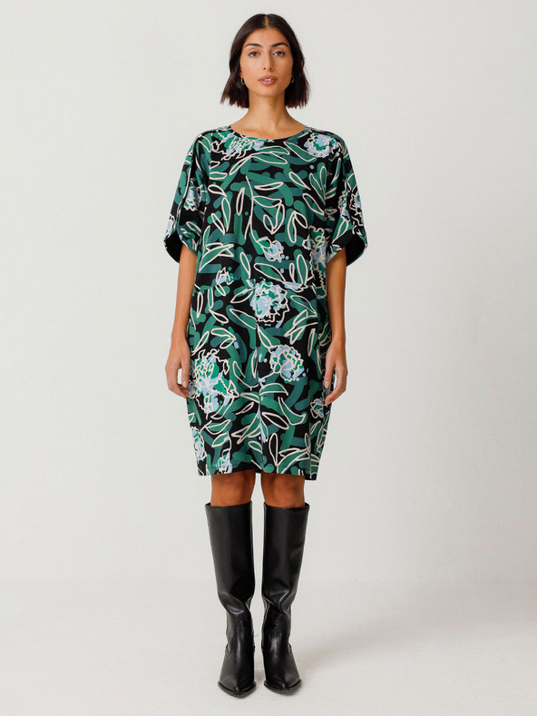 SKFK Zelena ženska cvjetna haljina SKFK Vestido Geaxi